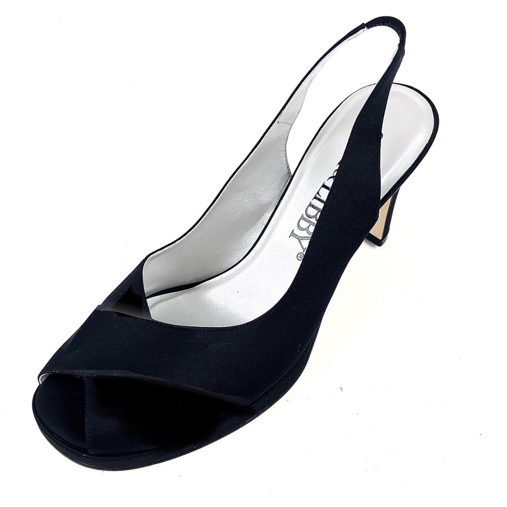 Sam & Libby Darla NWOB Black Peep Toe Heels Sz 10M
